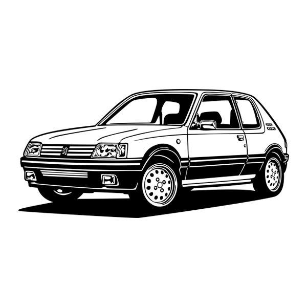 Adesivi Murali: Peugeot 205 GTI