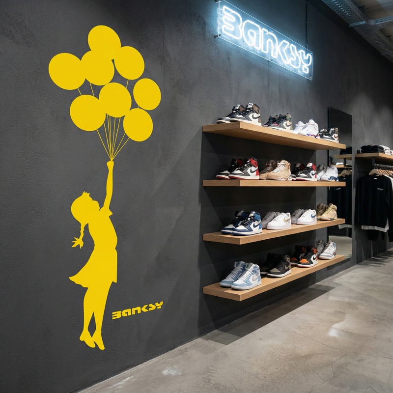Adesivi Murali: Banksy, Ragazza con i Palloncini