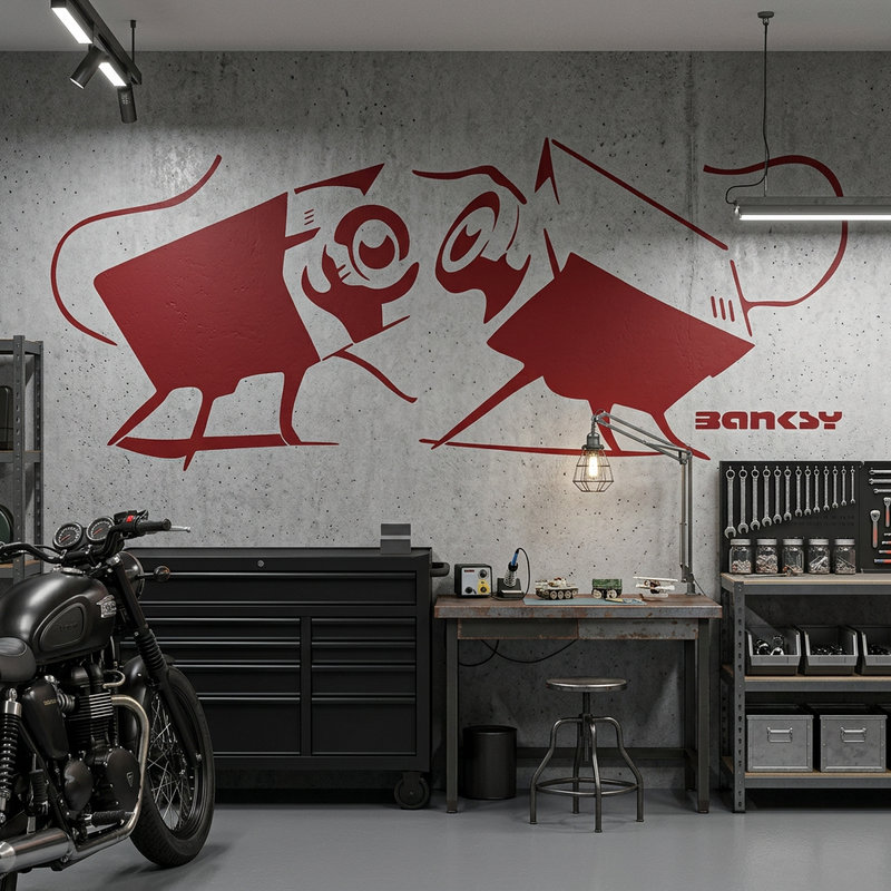 Adesivi Murali: Banksy, Ratti Fotografici