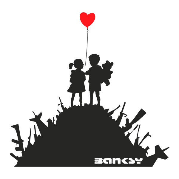 Adesivi Murali: Banksy, Bambini Sulle Armi