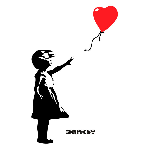 Adesivi Murali: Banksy, Ragazza con il Palloncino