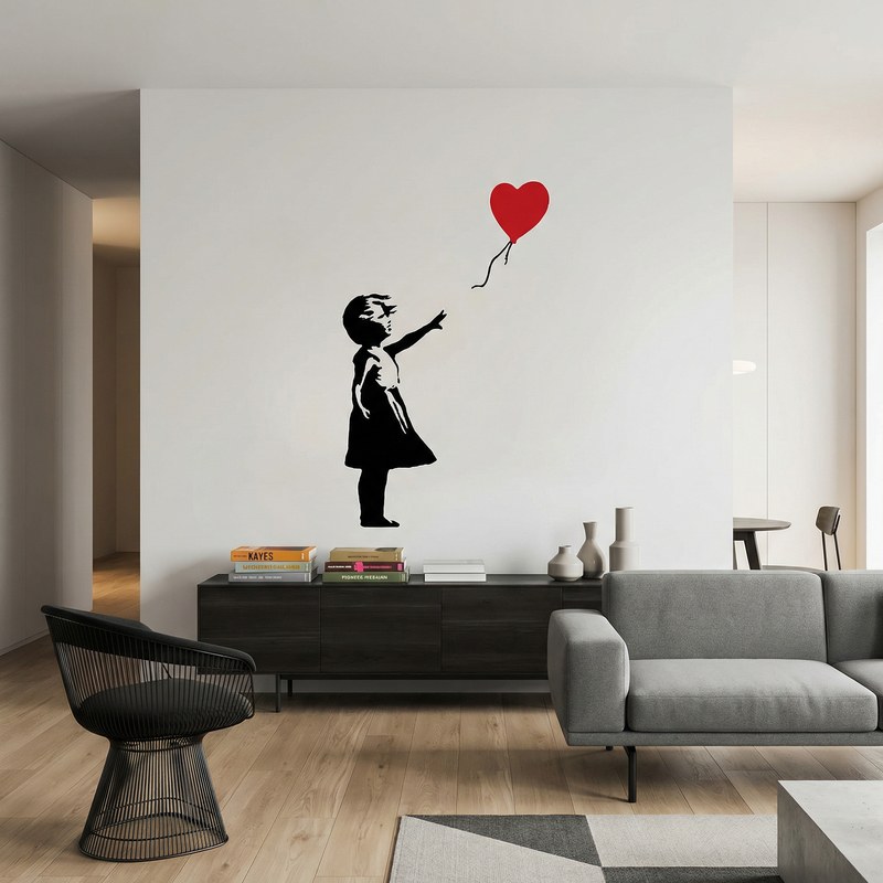 Adesivi Murali: Banksy, Ragazza con il Palloncino