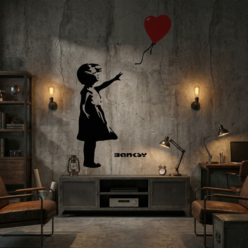 Adesivi Murali: Banksy, Ragazza con il Palloncino