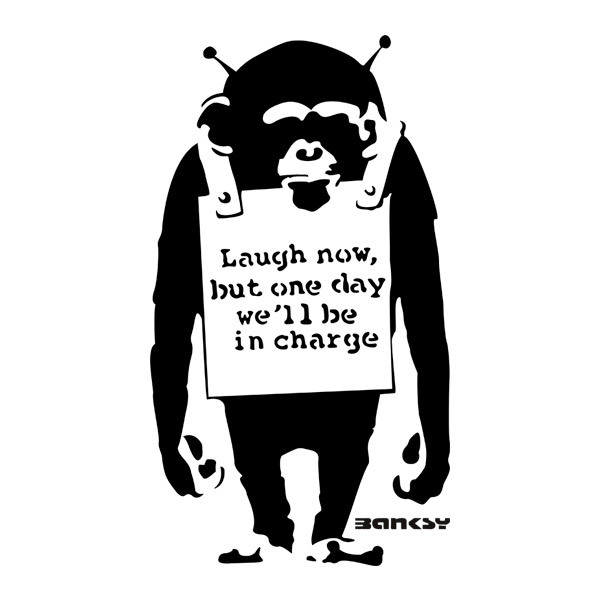 Adesivi Murali: Banksy, Scimmia Poster