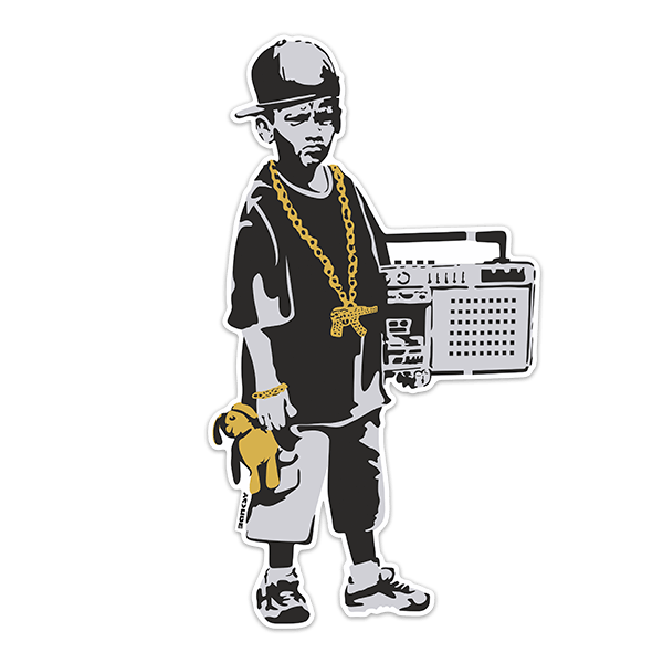 Adesivi Murali: Banksy, Rapper Boy