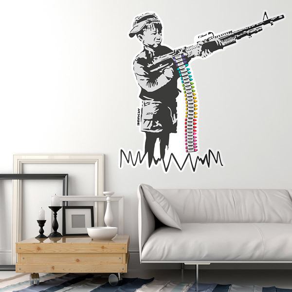 Adesivi Murali: Banksy, Dipinti di Bambini Soldato