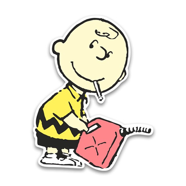 Adesivi Murali: Banksy, Charlie Brown Benzina