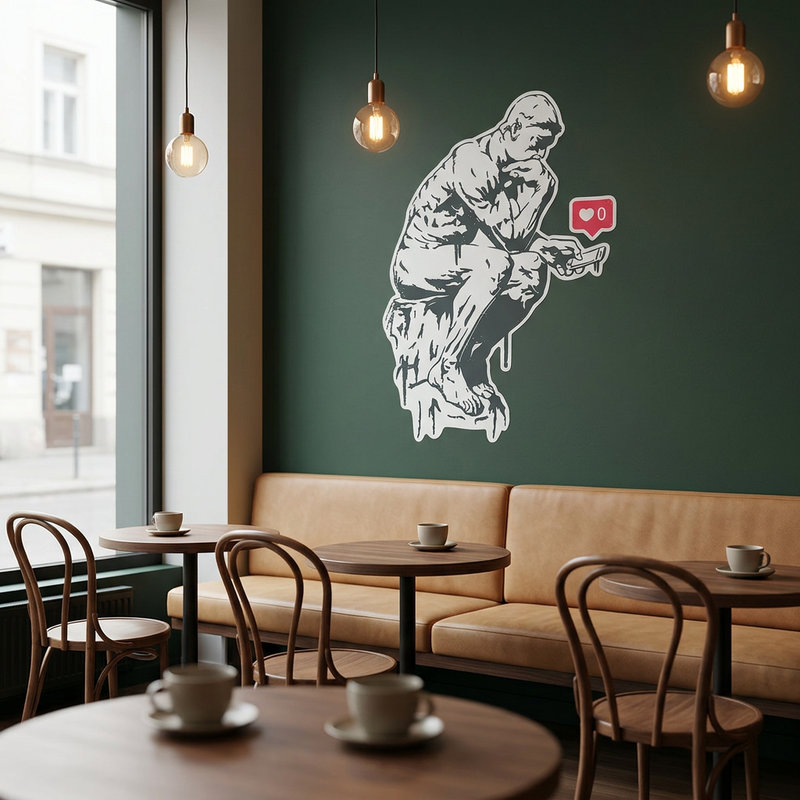 Adesivi Murali: Banksy, Il pensatore Sociale