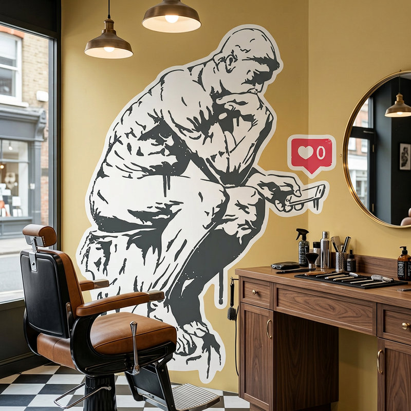 Adesivi Murali: Banksy, Il pensatore Sociale