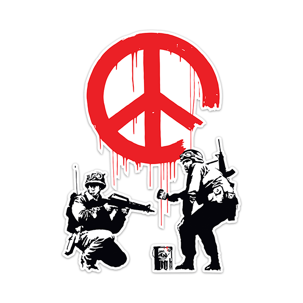 Adesivi Murali: Banksy, Eserciti per la Pace