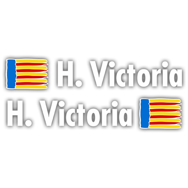 Adesivi per Auto e Moto: 2X Bandiere Valencia + Nome in bianco