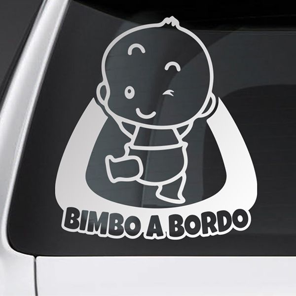 adesivo bebé a bordo disegno bambino - TenStickers