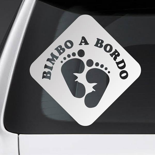 Adesivi per Auto e Moto: Bimbo a bordo orme italiane 0