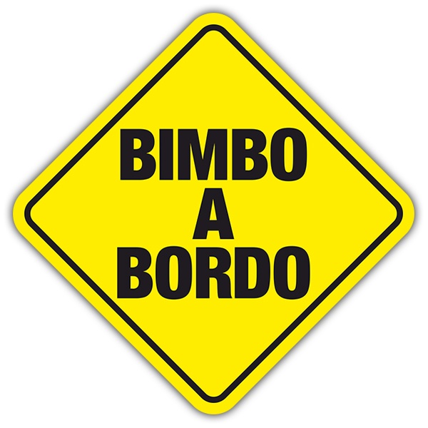 Adesivo Bimbo a bordo in italiano