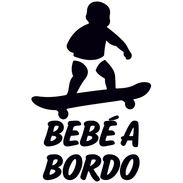 Adesivi per Auto e Moto: Bimbo a bordo skate spagnolo