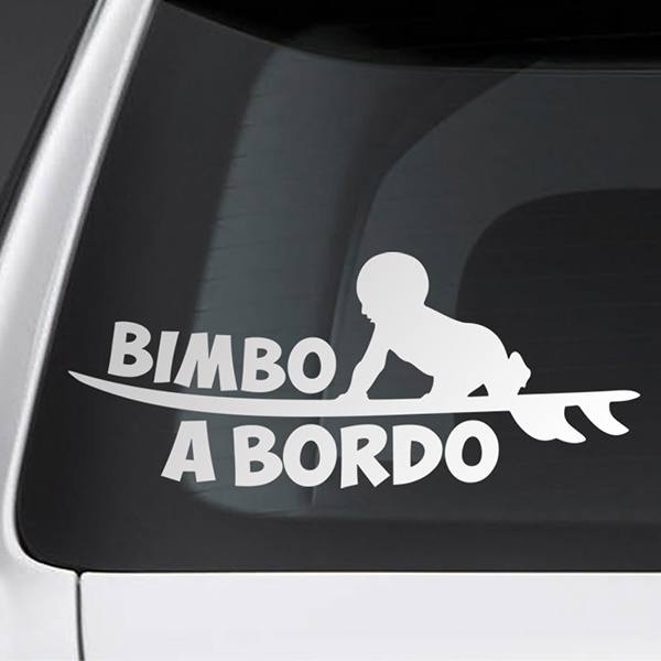 Adesivi per Auto e Moto: Bimbo a bordo surf