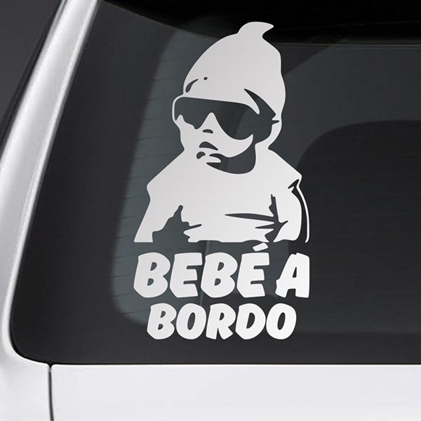 blu Adesivo in vinile per beb/è a bordo