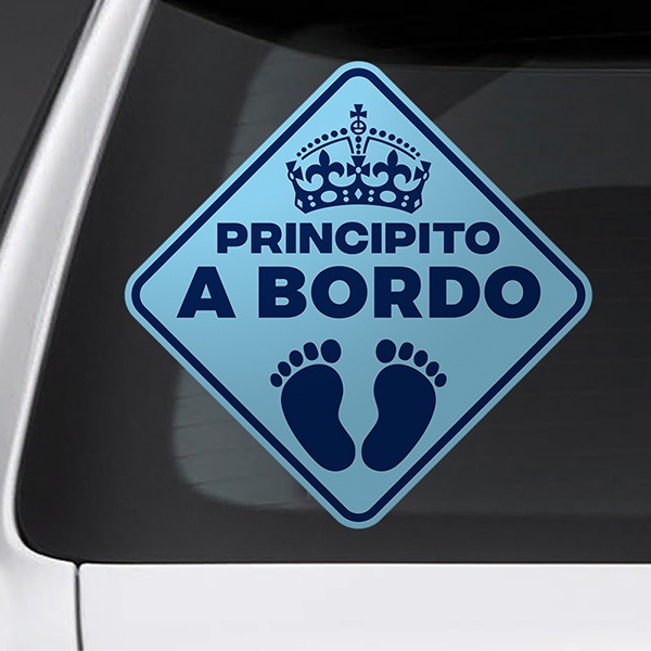 Adesivi per Auto e Moto: Piccolo principe a bordo spagnolo 1