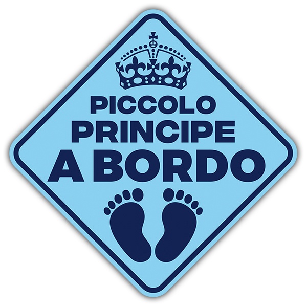 Adesivi per Auto e Moto: Piccolo principe a bordo italiano