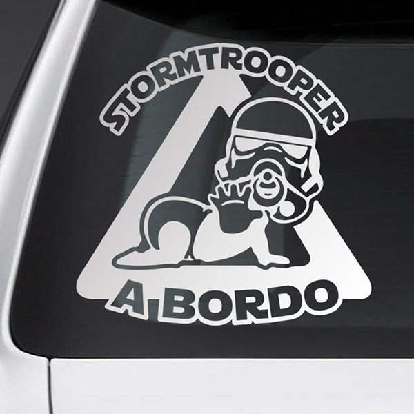 Adesivi per Auto e Moto: Stormtrooper a bordo - spagnolo