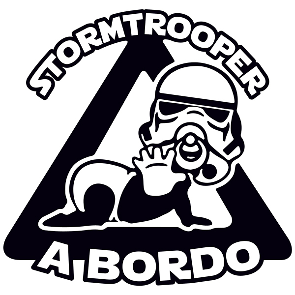 Adesivi per Auto e Moto: Stormtrooper a bordo italiano