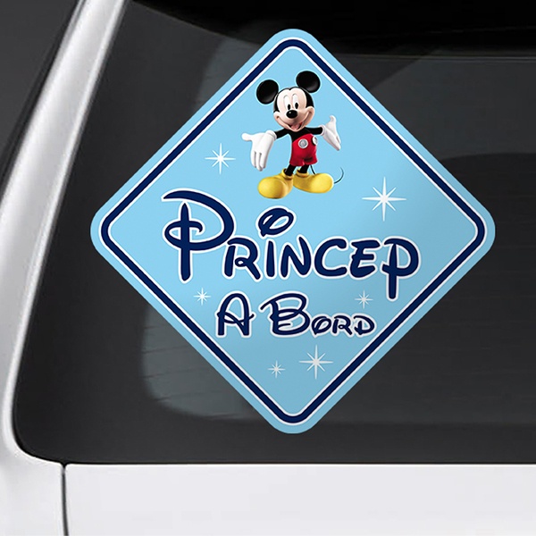 Adesivi per Auto e Moto: Principe a bordo Disney - catalano