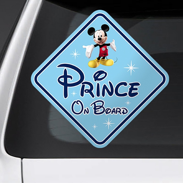 Adesivi per Auto e Moto: Principe a bordo Disney - inglese