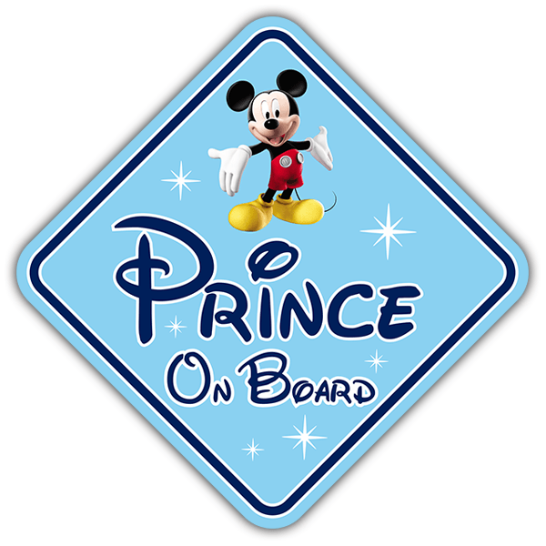 Adesivi per Auto e Moto: Principe a bordo Disney - inglese