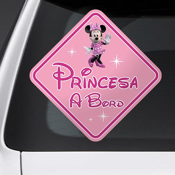 Adesivi per Auto e Moto: Principessa a bordo Disney - catalano 1