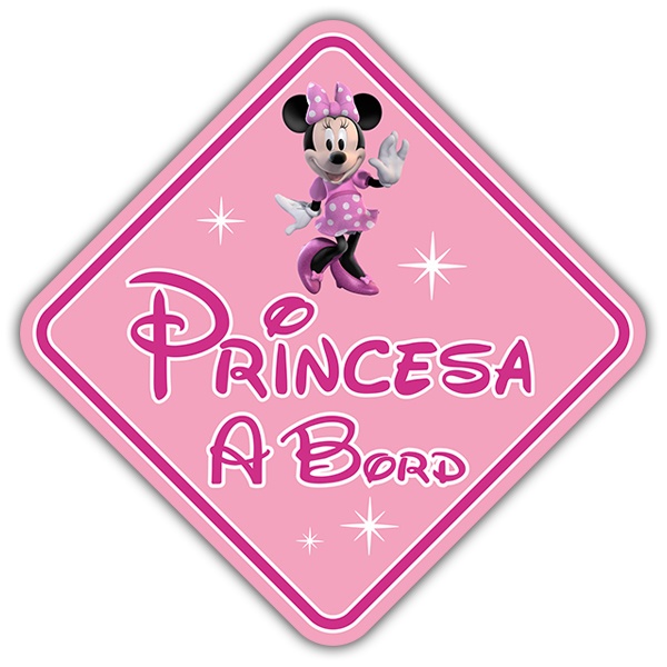 Adesivi per Auto e Moto: Principessa a bordo Disney Catalano
