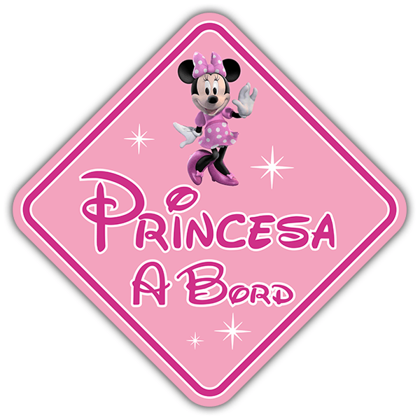 Adesivi per Auto e Moto: Principessa a bordo Disney - catalano 0