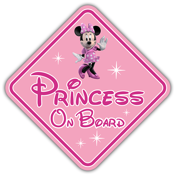 Adesivi per Auto e Moto: Principessa a bordo Disney English 0