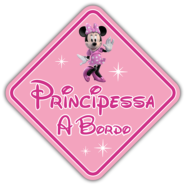 Adesivi per Auto e Moto: Principessa Disney a bordo italiano 0