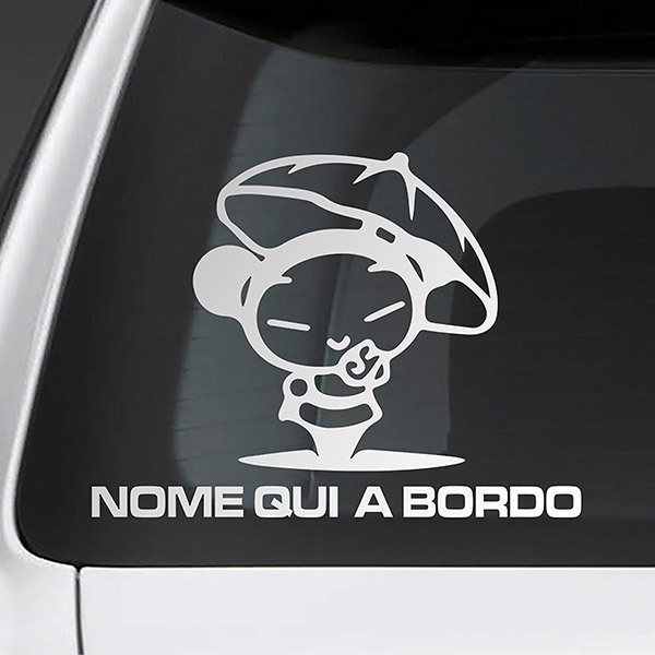 Adesivi per Auto e Moto: Geisha a bordo personalizzato - italiano