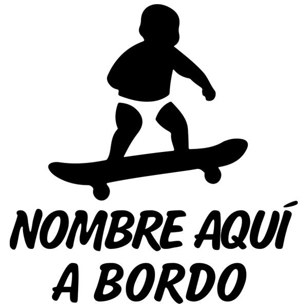 Adesivi per Auto e Moto: Skate a bordo personalizzato - spagnolo