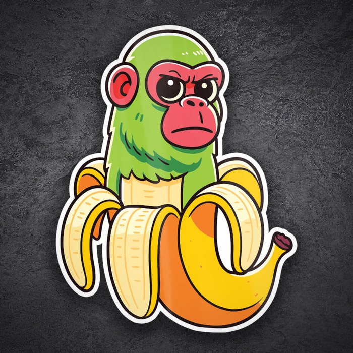 Adesivi per Auto e Moto: Chimpanzini Bananini