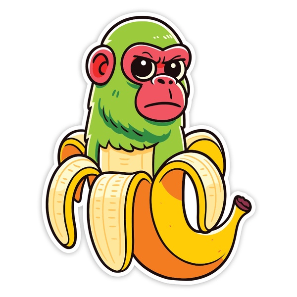 Adesivi per Auto e Moto: Chimpanzini Bananini