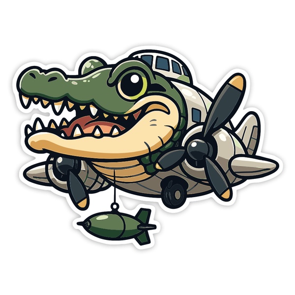 Adesivi per Auto e Moto: Bombardiro Crocodilo