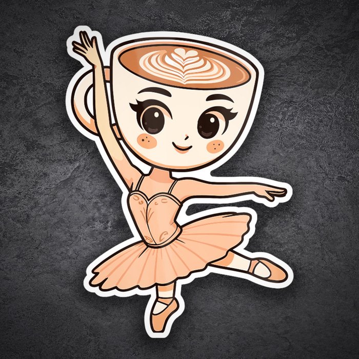 Adesivi per Auto e Moto: Ballerina Capuccina