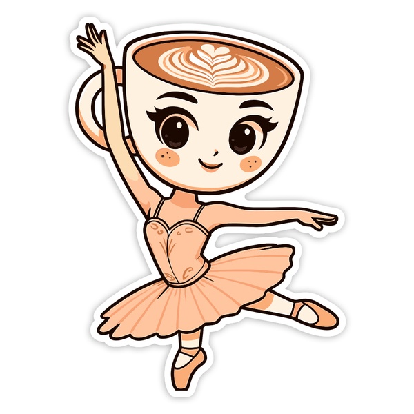 Adesivi per Auto e Moto: Ballerina Capuccina