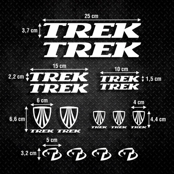 Adesivi per Auto e Moto: Set 15X Bicicletta BTT Trek Road