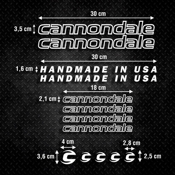 Adesivi per Auto e Moto: Set 13X Bici di montagna Cannondale Road