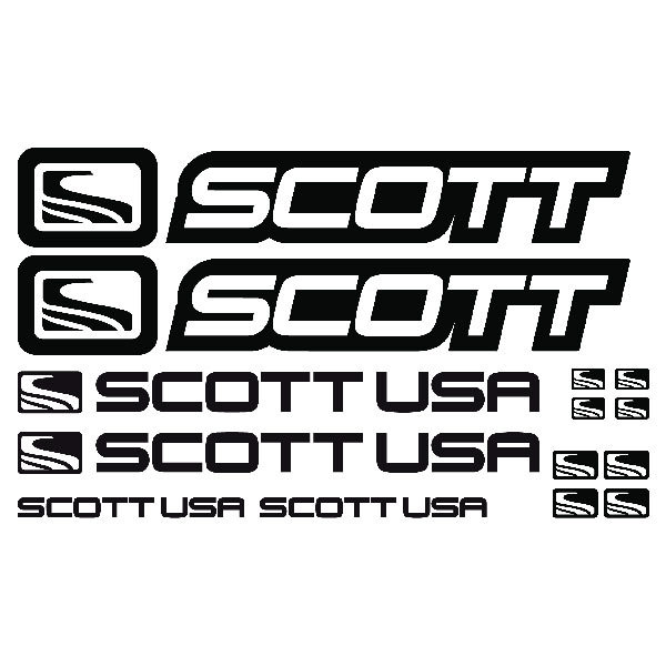 Adesivi per Auto e Moto: Set 14X Bicicletta BTT Scott Road