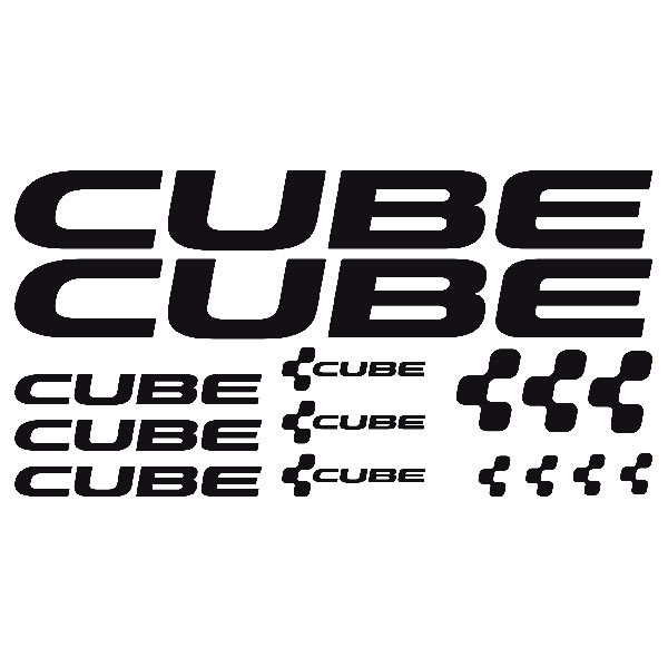 Adesivi per Auto e Moto: Set 15X di Bicicletta BTT Cube