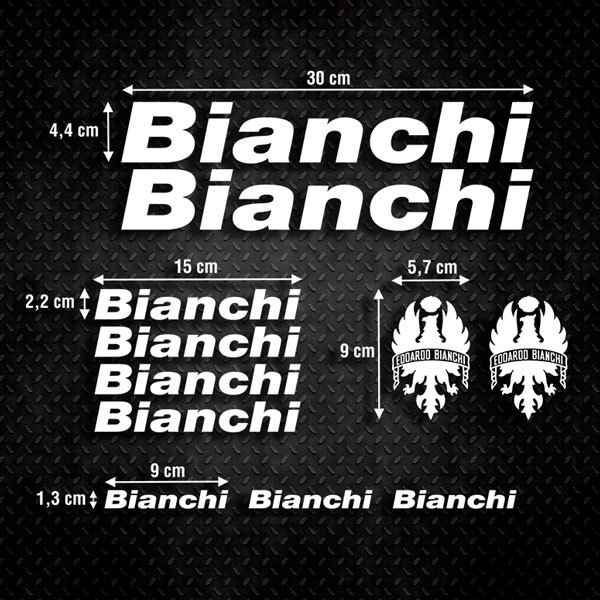 Adesivi per Auto e Moto: Moto Set 11X Bianchi