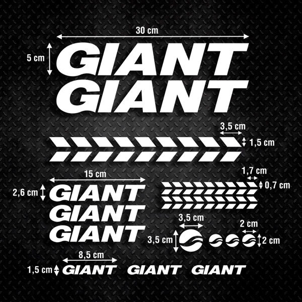 Adesivi per Auto e Moto: Moto Set 15X MTB Giant Road