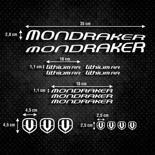Adesivi per Auto e Moto: Moto Set 16X MTB Mondraker Carbon