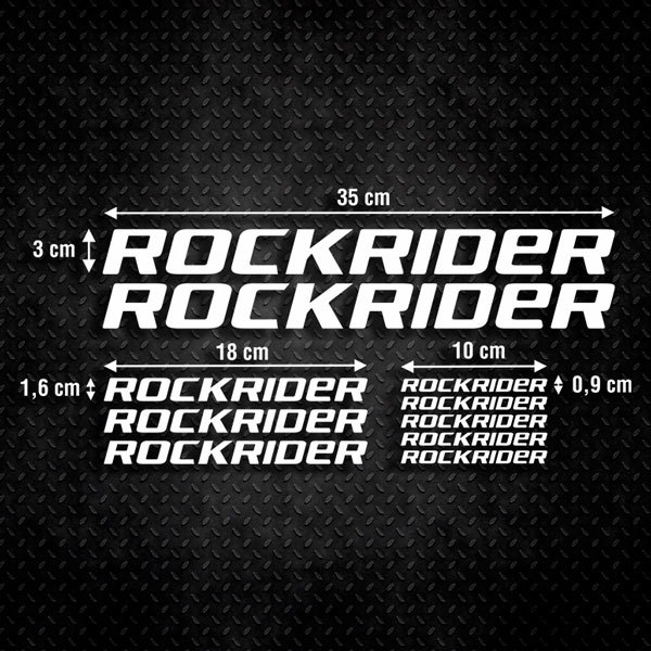 Adesivi per Auto e Moto: Set 9X Bicicletta BTT Rockrider