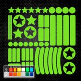 Adesivi per Auto e Moto: Set di 51X forme semplici riflettenti 3