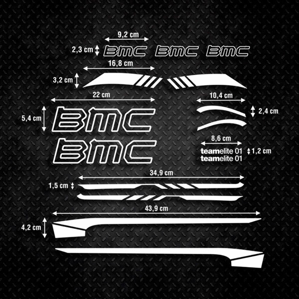 Adesivi per Auto e Moto: Set 15X per BMC bike